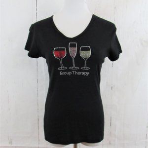 Chris's Stuff Women's Short Sleeve Group Therapy Wine T-Shirt Group